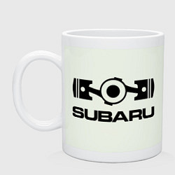 Кружка керамическая Subaru, цвет: фосфор