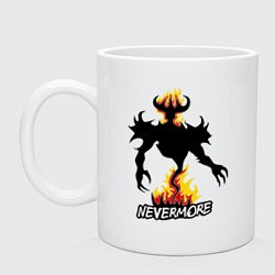 Кружка керамическая Nevermore Fire, цвет: белый
