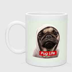 Кружка керамическая Pug life, цвет: фосфор