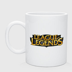 Кружка керамическая League of legends, цвет: белый