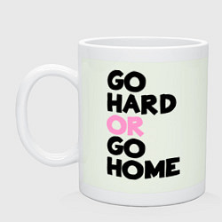 Кружка керамическая Go hard or go home, цвет: фосфор