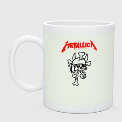 Кружка керамическая Metallica: Pushead Skull, цвет: фосфор