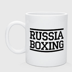 Кружка керамическая Russia boxing, цвет: белый