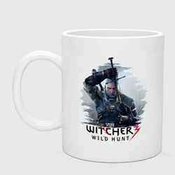 Кружка керамическая The Witcher 3, цвет: белый