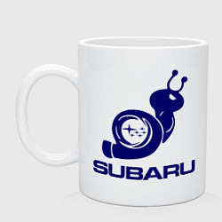 Кружка керамическая Subaru, цвет: белый