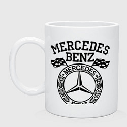 Кружка керамическая Mercedes Benz, цвет: белый