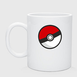 Кружка керамическая Pokeball, цвет: белый