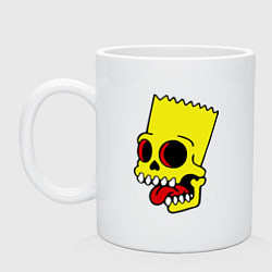 Кружка керамическая Bart Skull, цвет: белый