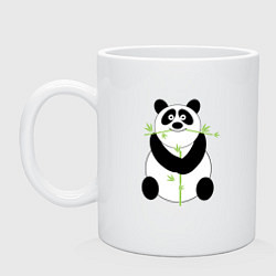 Кружка керамическая Весёлая панда, цвет: белый