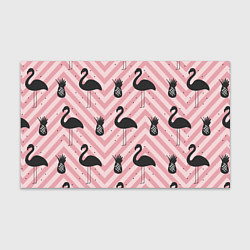 Бумага для упаковки Черный фламинго арт, цвет: 3D-принт
