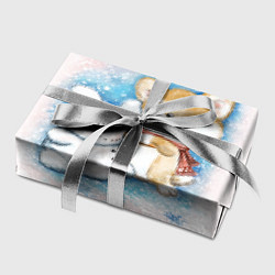 Бумага для упаковки Корги и снеговик, цвет: 3D-принт — фото 2