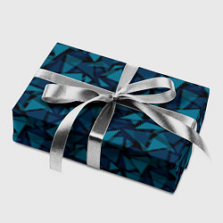 Бумага для упаковки Синий полигональный паттерн, цвет: 3D-принт — фото 2