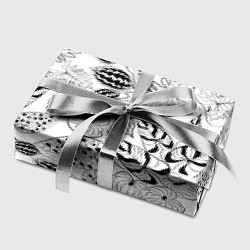 Бумага для упаковки Черно-белый узор Тропики, цвет: 3D-принт — фото 2