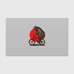 Бумага для упаковки Медведь на велосиеде, цвет: 3D-принт
