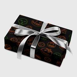 Бумага для упаковки Хэллоуин тыквы и корона, цвет: 3D-принт — фото 2