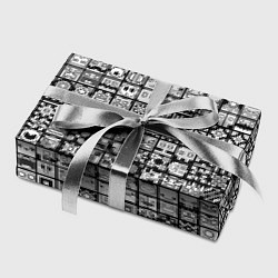 Бумага для упаковки Geometry Dash: BW Pattern, цвет: 3D-принт — фото 2