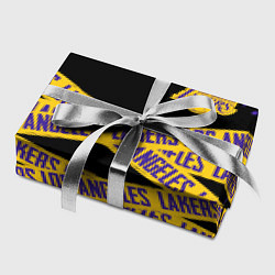 Бумага для упаковки LAKERS LOGO БРЫЗГИ КРАСОК, цвет: 3D-принт — фото 2