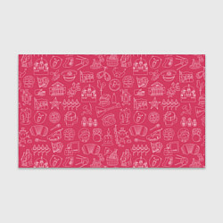 Бумага для упаковки Паттерн русских иконок, цвет: 3D-принт