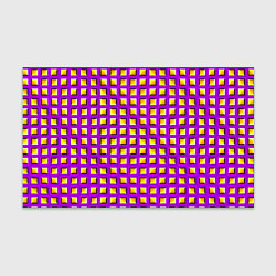 Бумага для упаковки Фиолетовый Фон с Желтыми Квадратами Иллюзия Движен, цвет: 3D-принт