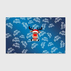 Бумага для упаковки Merry Christmas Олень с подарком, цвет: 3D-принт