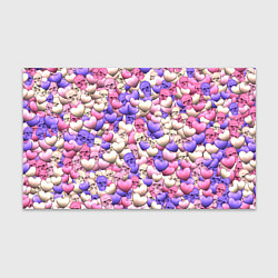 Бумага для упаковки Сердечки-черепушки, цвет: 3D-принт