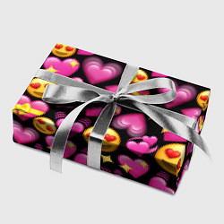 Бумага для упаковки Эмодзи сердечки, цвет: 3D-принт — фото 2