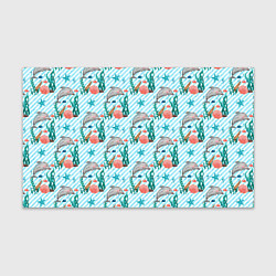 Бумага для упаковки Дельфины Море, цвет: 3D-принт