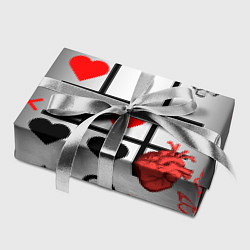Бумага для упаковки Крестики нолики сердцами, цвет: 3D-принт — фото 2