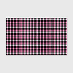 Бумага для упаковки Шотландская клетка Tartan scottish роз-черно-бел, цвет: 3D-принт