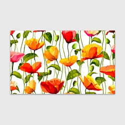 Бумага для упаковки Волнообразный узор из цветков мака Лето, цвет: 3D-принт