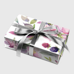 Бумага для упаковки Летний красочный паттерн из цветков розы и ягод еж, цвет: 3D-принт — фото 2