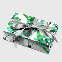 Бумага для упаковки Flowers green light, цвет: 3D-принт — фото 2