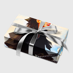 Бумага для упаковки Девушка самурай и облака, цвет: 3D-принт — фото 2