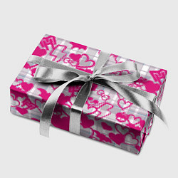 Бумага для упаковки Розовые черепа паттерн, цвет: 3D-принт — фото 2