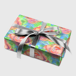 Бумага для упаковки Алые розы акварель, цвет: 3D-принт — фото 2