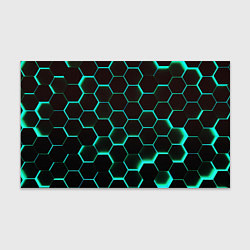 Бумага для упаковки Соты на зеленом неоновом фоне, цвет: 3D-принт