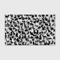 Бумага для упаковки Черные новогодние кролики, цвет: 3D-принт