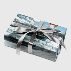 Бумага для упаковки Porsche on a mountain winter road, цвет: 3D-принт — фото 2