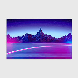 Бумага для упаковки Neon mountains - Vaporwave, цвет: 3D-принт