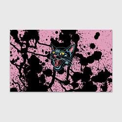 Бумага для упаковки Чёрный котяра - Чёрные кляксы, цвет: 3D-принт
