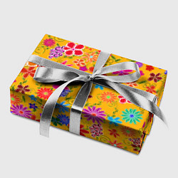 Бумага для упаковки Нарисованные цветы - орнамент, цвет: 3D-принт — фото 2