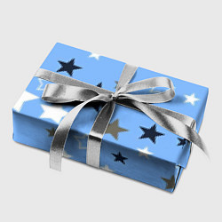 Бумага для упаковки Звёзды на голубом фоне, цвет: 3D-принт — фото 2
