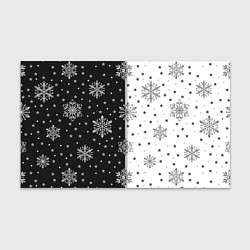Бумага для упаковки Рождественские снежинки на черно-белом фоне, цвет: 3D-принт
