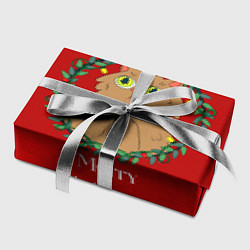 Бумага для упаковки Christmas cat with a garland, цвет: 3D-принт — фото 2
