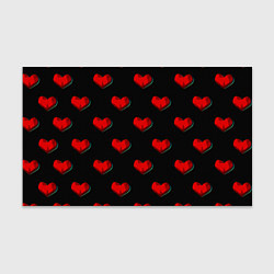 Бумага для упаковки Красные сердца полигоны, цвет: 3D-принт