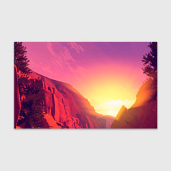 Бумага для упаковки Firewatch - Солнечный закат посреди гор, цвет: 3D-принт