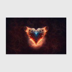 Бумага для упаковки Каменное сердце в неоновом красном электрическом с, цвет: 3D-принт