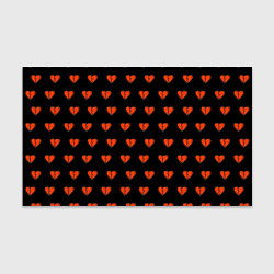 Бумага для упаковки Разбитые сердца на черном фоне, цвет: 3D-принт
