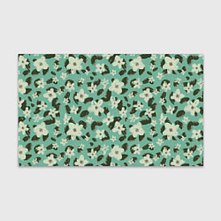 Бумага для упаковки Абстрактные цветы на мятном фоне, цвет: 3D-принт