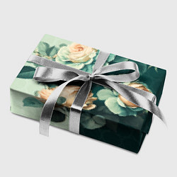 Бумага для упаковки Розы на зеленом фоне, цвет: 3D-принт — фото 2